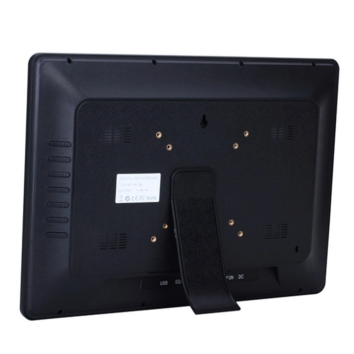 Moldura Digital de Fotos Multimédia LED de 14 polegadas com Suporte & Leitor de Música & Filmes, Suporta Entrada de Cartão USB / SD / MS / MMC, S-PF-0229B, S-PF-0229W