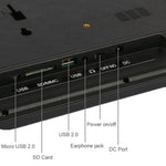 Moldura Digital de Fotos Multimédia LED de 14 polegadas com Suporte & Leitor de Música & Filmes, Suporta Entrada de Cartão USB / SD / MS / MMC, S-PF-0229B, S-PF-0229W