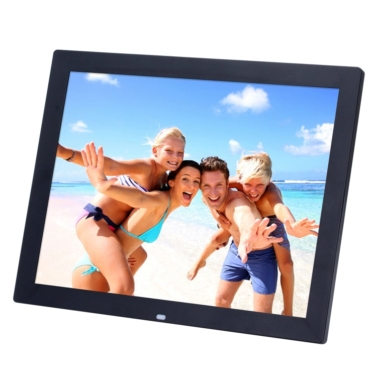 Moldura Digital de Fotos HD LED de 15 polegadas com Suporte & Controlo Remoto, Allwinner, Despertador / MP3 / MP4 / Leitor de Filmes, 15 polegadas Allwinner
