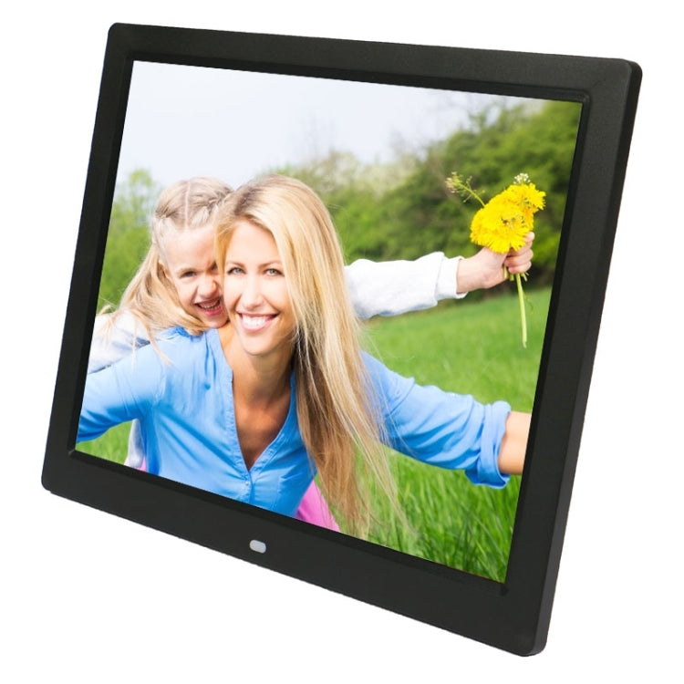Moldura Digital de Fotos Multimédia LED de 14 polegadas com Suporte & Leitor de Música & Filmes, Suporta Entrada de Cartão USB / SD / MS / MMC