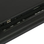 Moldura Digital de Fotos Multimédia LED de 14 polegadas com Suporte & Leitor de Música & Filmes, Suporta Entrada de Cartão USB / SD / MS / MMC