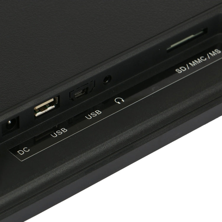 Moldura Digital de Fotos Multimédia LED de 14 polegadas com Suporte & Leitor de Música & Filmes, Suporta Entrada de Cartão USB / SD / MS / MMC