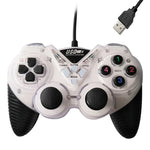 Comando com Fios Vibration Gamepad PC USB Joystick (Branco)
