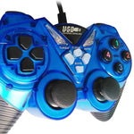 Comando com Fios Vibration Gamepad PC USB Joystick (Branco)