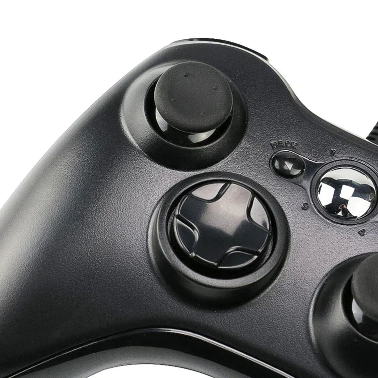 Comando USB 2.0 com Fios Gamepad para XBOX360, Plug and Play, Comprimento do Cabo: 2.5m, Para XBOX360, Para XBOX360 (Preto)