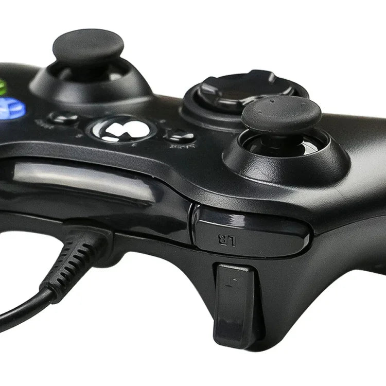 Comando USB 2.0 com Fios Gamepad para XBOX360, Plug and Play, Comprimento do Cabo: 2.5m, Para XBOX360, Para XBOX360 (Preto)