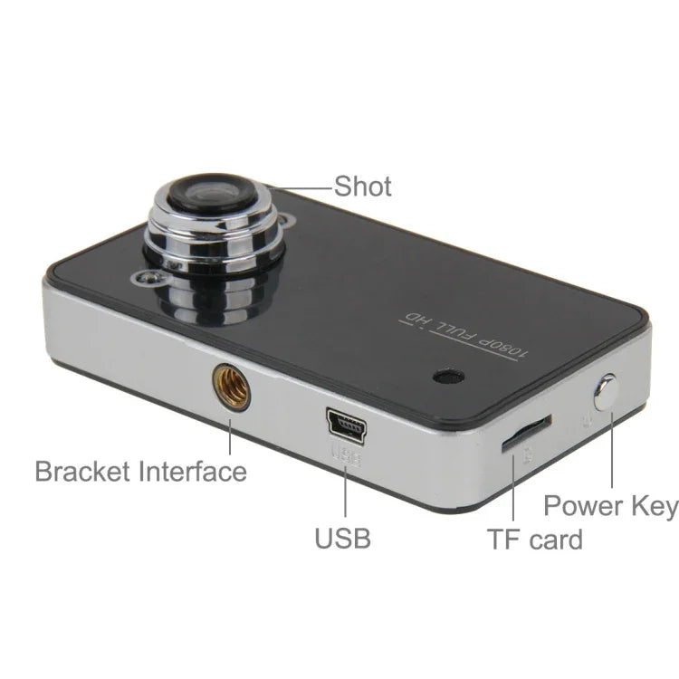 Gravador DVR para Carro G200 720P VGA com Ecrã LCD de 2.4 polegadas, Ângulo de Visão de 100 Graus, Suporte para Gravação em Loop / Detecção de Movimento, G200