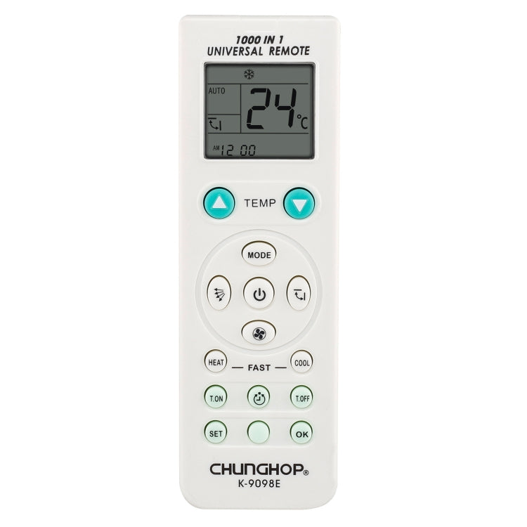 Comando Universal para Ar Condicionado Chunghop (K-9098E), K-9098E