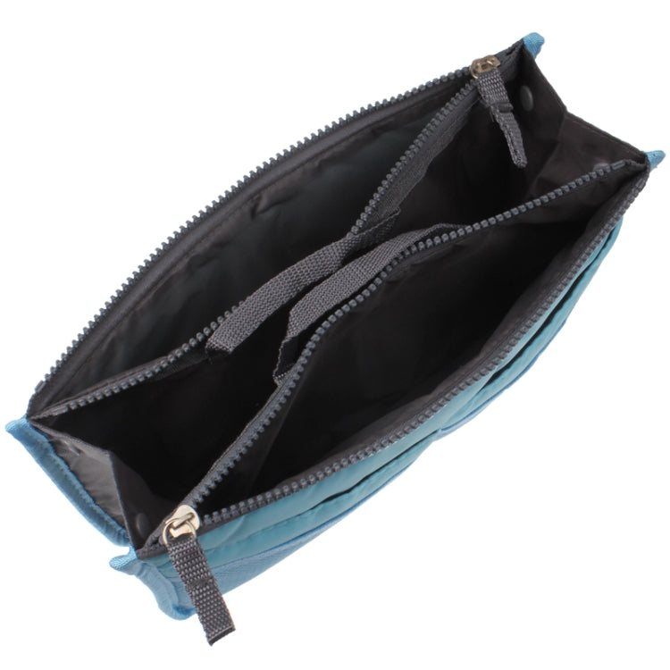 Bolsa Cosmética Portátil Multifuncional com Fecho Duplo, Bolsa de Armazenamento Dentro de Bolsa