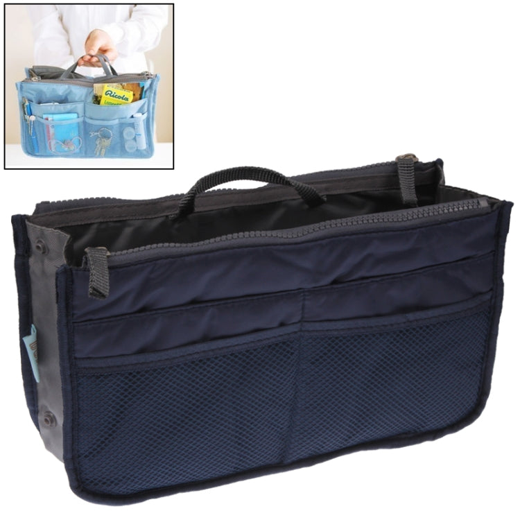Bolsa Cosmética Portátil Multifuncional com Fecho Duplo, Bolsa de Armazenamento Dentro de Bolsa