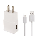 Cabo USB de Sincronização Micro 5 Pinos + Carregador de Viagem com Ficha US