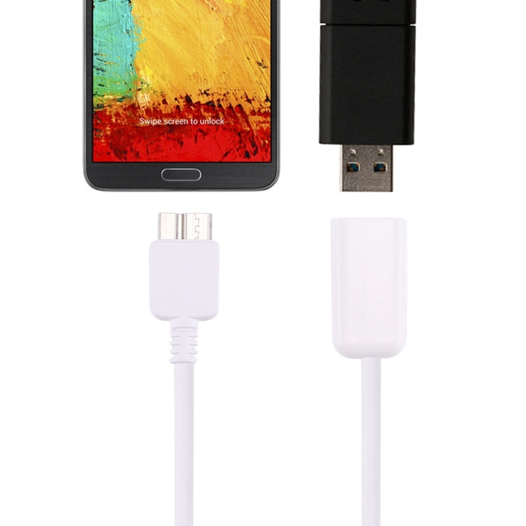 Cabo Adaptador Conversor OTG Micro USB 3.0 Macho para USB 2.0 Fêmea de 21cm