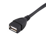 Cabo USB 2.0 AF para Micro-B + USB 2.0 OTG para Samsung Galaxy Note III / N9000, com Energia, Comprimento: 24cm (Preto)