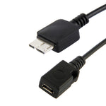 Cabo USB AF para Micro USB 3.0 + Micro USB 2.0 para Galaxy Note III / N9000, Comprimento: 20cm (Preto)