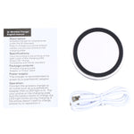 Base de Carregamento Sem Fios Redonda Universal Padrão QI (Branco + Vermelho), Branco + Preto, Preto + Azul, Preto + Vermelho, Branco, Preto + Branco, Preto + Laranja, Cinzento + Preto, Branco + Vermelho