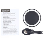 Base de Carregamento Sem Fios Redonda Universal Padrão QI (Branco + Vermelho), Branco + Preto, Preto + Azul, Preto + Vermelho, Branco, Preto + Branco, Preto + Laranja, Cinzento + Preto, Branco + Vermelho