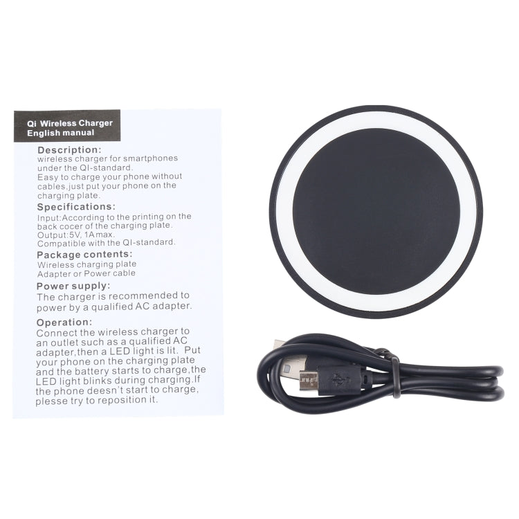 Base de Carregamento Sem Fios Redonda Universal Padrão QI (Branco + Vermelho), Branco + Preto, Preto + Azul, Preto + Vermelho, Branco, Preto + Branco, Preto + Laranja, Cinzento + Preto, Branco + Vermelho