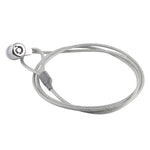 Cadeado de Segurança com Chave e Cabo em Corrente para Computador Portátil, Notebook, PC de Escritório Anti-Roubo, Comprimento: cerca de 1,2m, Comprimento: 1,2m