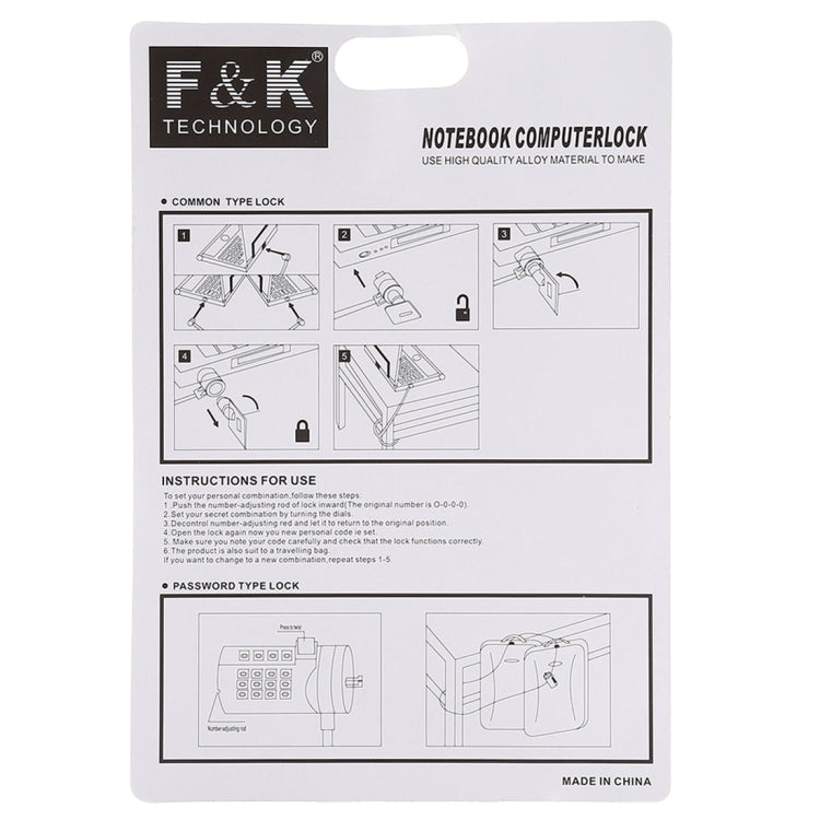 Cadeado de Segurança com Chave e Cabo em Corrente para Computador Portátil, Notebook, PC de Escritório Anti-Roubo, Comprimento: cerca de 1,2m, Comprimento: 1,2m