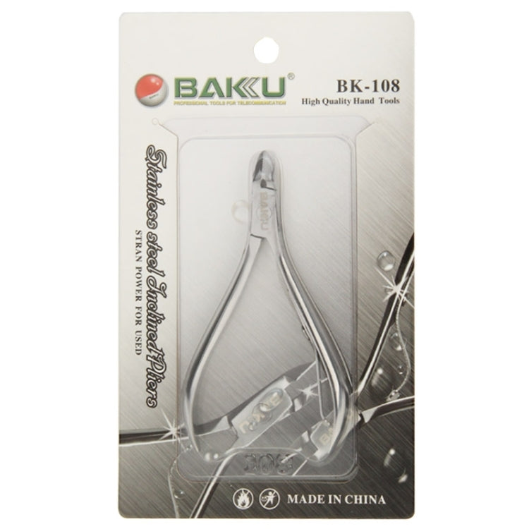Baku BK-108 Alicate Mini Micro de Precisão com Mandíbulas Retas em Aço Inoxidável de Alta Qualidade, Cortador de Fios, Ferramenta Nipper, BK-108