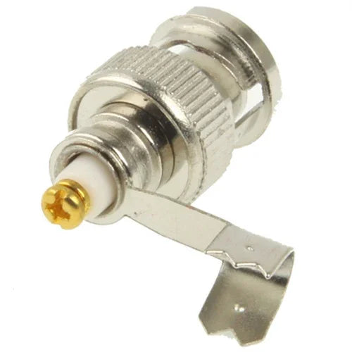 Adaptador Conector Curvo BNC Macho para Cabo Coaxial, BNC Macho