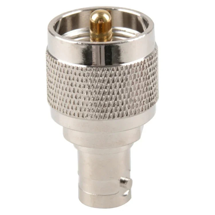 Adaptador Conector de Placa UHF Macho UG-273 para BNC Fêmea com Revestimento de Níquel, UHF Macho para BNC Fêmea