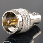 Adaptador Conector de Placa UHF Macho UG-273 para BNC Fêmea com Revestimento de Níquel, UHF Macho para BNC Fêmea