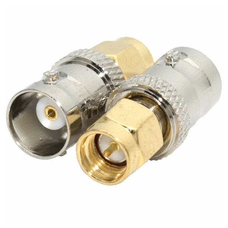 Adaptador Conector Fêmea BNC para Macho SMA, BNC para SMA