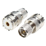 Conector UHF Fêmea para Mini UHF Macho, UHF Fêmea para UHF Macho