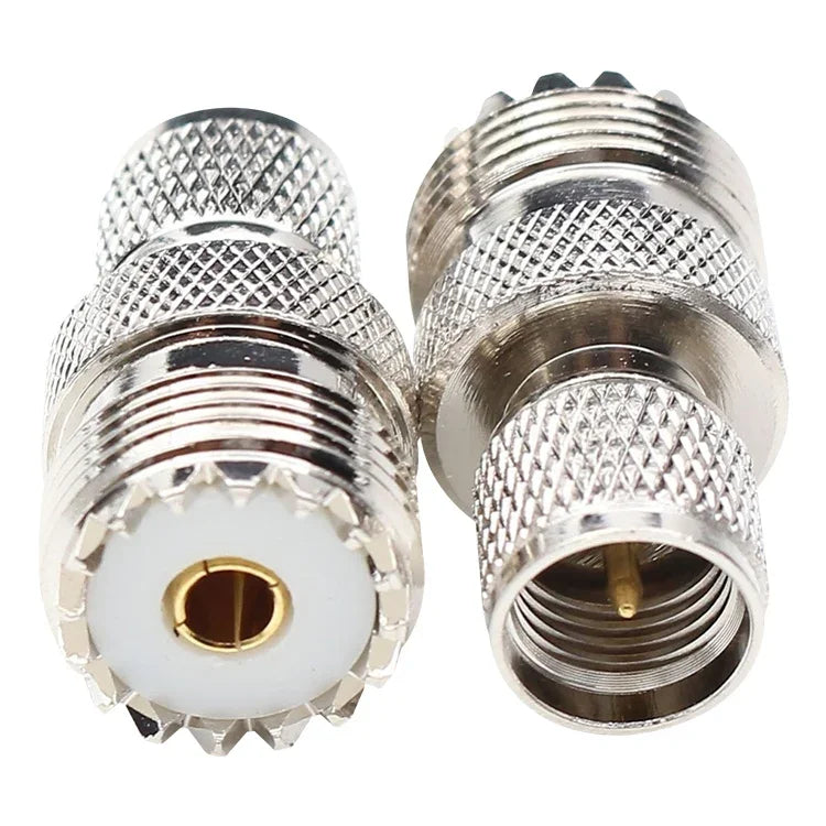 Conector UHF Fêmea para Mini UHF Macho, UHF Fêmea para UHF Macho
