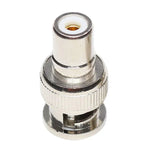 Adaptador de Cabo Coaxial Conector BNC Macho para RCA Fêmea, Macho para RCA