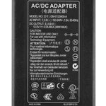 Adaptador de Corrente AC para DVR 12V 4A com Ficha EU / 8 Canais, Pontas de Saída: 5.5 x 2.5mm, Ficha AU 12V 4A, Ficha UK 12V 4A, Ficha US 12V 4A, Ficha EU 12V 4A