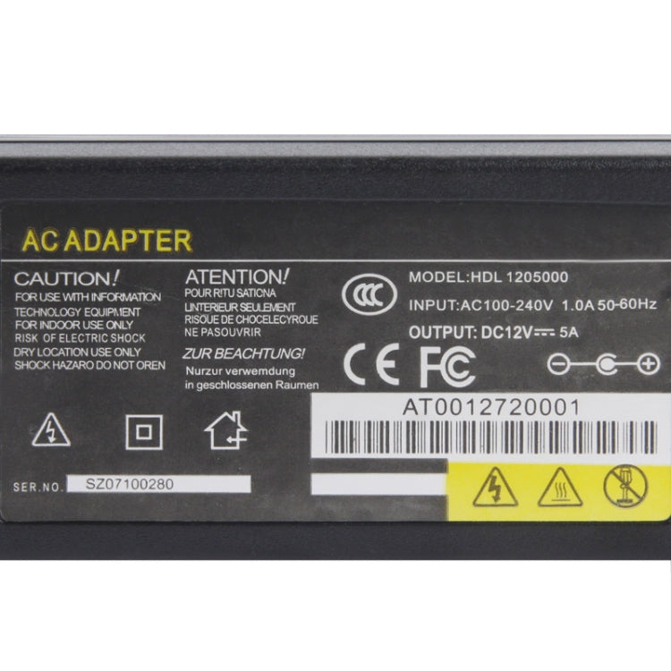 Adaptador de Corrente AC para DVR 12V 5A com Ficha US / 16 Canais, Pontas de Saída: 5.5 x 2.5mm, Ficha UK 12V 5A, Ficha US 12V 5A, Ficha EU 12V 5A, Ficha AU 12V 5A