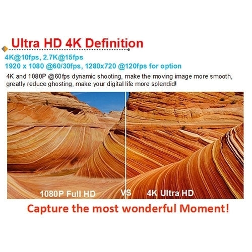 H9 4K Ultra HD1080P 12MP Ecrã LCD de 2 polegadas Câmara Desportiva WiFi, Lente Grande Angular de 170 Graus, Impermeável até 30m, H9 4K (Preto)