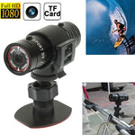 Câmara de Capacete de Ação F9 Full HD 1080P / Câmara Desportiva / Câmara para Bicicleta, Suporta Cartão TF, Lente Grande Angular de 120 Graus, F9