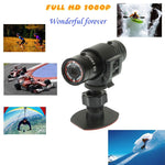 Câmara de Capacete de Ação F9 Full HD 1080P / Câmara Desportiva / Câmara para Bicicleta, Suporta Cartão TF, Lente Grande Angular de 120 Graus, F9