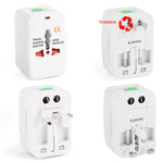 Adaptador de Viagem Universal Tudo em 1 (Fichas EU + AU + UK + US), Adaptador de Viagem