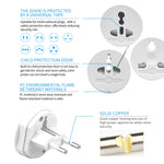 Adaptador Universal de Viagem Tudo em 1 EU + AU + UK + US Plug
