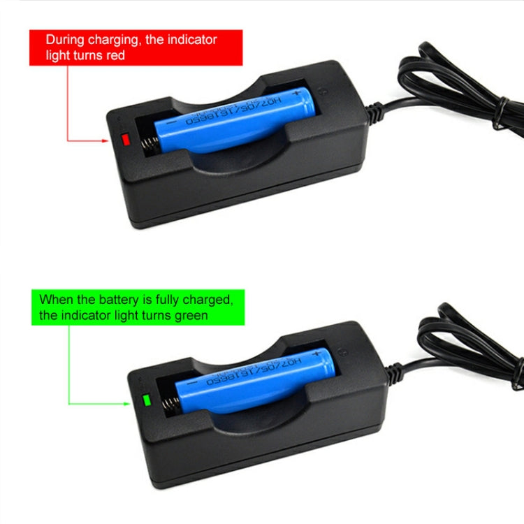 Carregador de Bateria para 18650, Saída: 4.2V/650mA, Plug US, 650mA com cabo