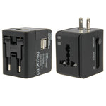 Adaptador Universal de Viagem Internacional 2.1A 2-USB EU / AU / UK / US Plug, 2.1A