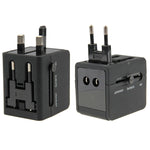 Adaptador Universal de Viagem Internacional 2.1A 2-USB EU / AU / UK / US Plug, 2.1A