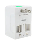 Adaptador Universal de Corrente AC para Viagem US / EU / AU / UK com Tomada USB para Carregador, Com Porta USB
