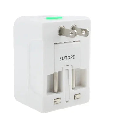 Adaptador Universal de Corrente AC para Viagem US / EU / AU / UK com Tomada USB para Carregador, Com Porta USB