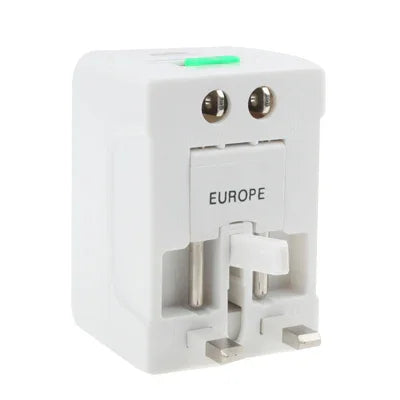 Adaptador Universal de Corrente AC para Viagem US / EU / AU / UK com Tomada USB para Carregador, Com Porta USB