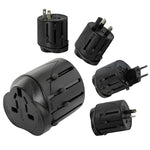 Adaptador universal de viagem tudo em 1 com fichas EU + AU + UK + US, Tamanho: 60 x 58 x 56mm