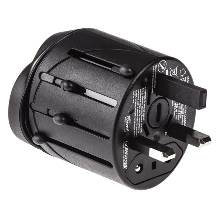 Adaptador universal de viagem tudo em 1 com fichas EU + AU + UK + US, Tamanho: 60 x 58 x 56mm