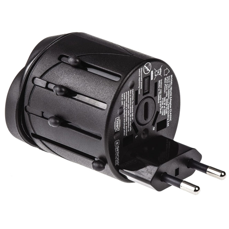 Adaptador universal de viagem tudo em 1 com fichas EU + AU + UK + US, Tamanho: 60 x 58 x 56mm
