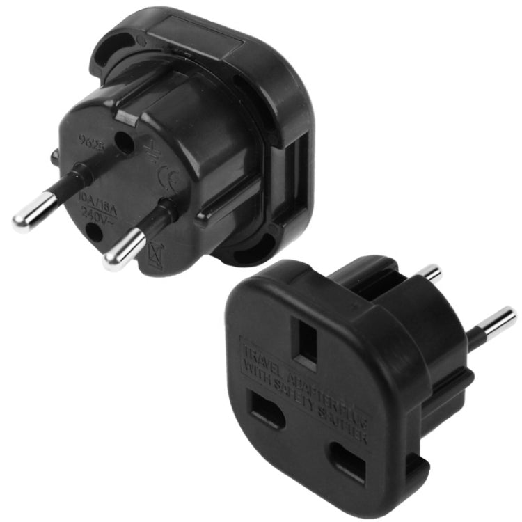 Adaptador de ficha universal de viagem para tomada de parede AC de alta qualidade de ficha UK para ficha EU