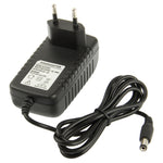 Adaptador de energia de alta qualidade AC 100-240V para DC 12V 2A, pontas: 5.5 x 2.1mm, comprimento do cabo: 1m, ficha EU DC 12V 2A, ficha US DC 12V 2A