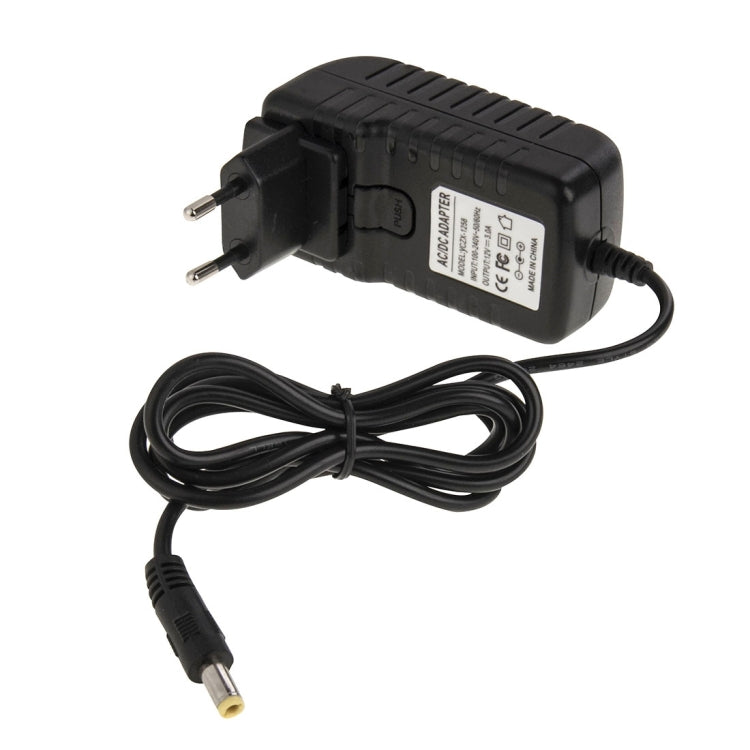 Adaptador de Energia 4 em 1 com Fichas EU + US + UK + AU AC 100-240V para DC 12V 3A, Pontas: 5.5 x 2.1mm, Comprimento do Cabo: cerca de 1.2m, Fichas EU+US+UK+AU